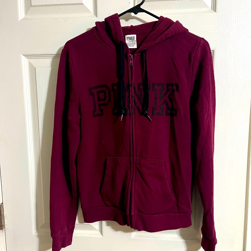 PINk zip up hoodie